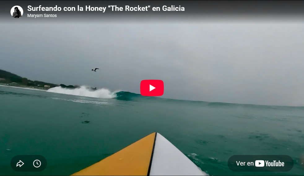 Sesión de surf en Galicia con la Honey Rocket